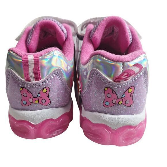 Disney shoes for girls sneakers with LED light without laces Pink Size 7 (15cm) - Picture 6 of 16